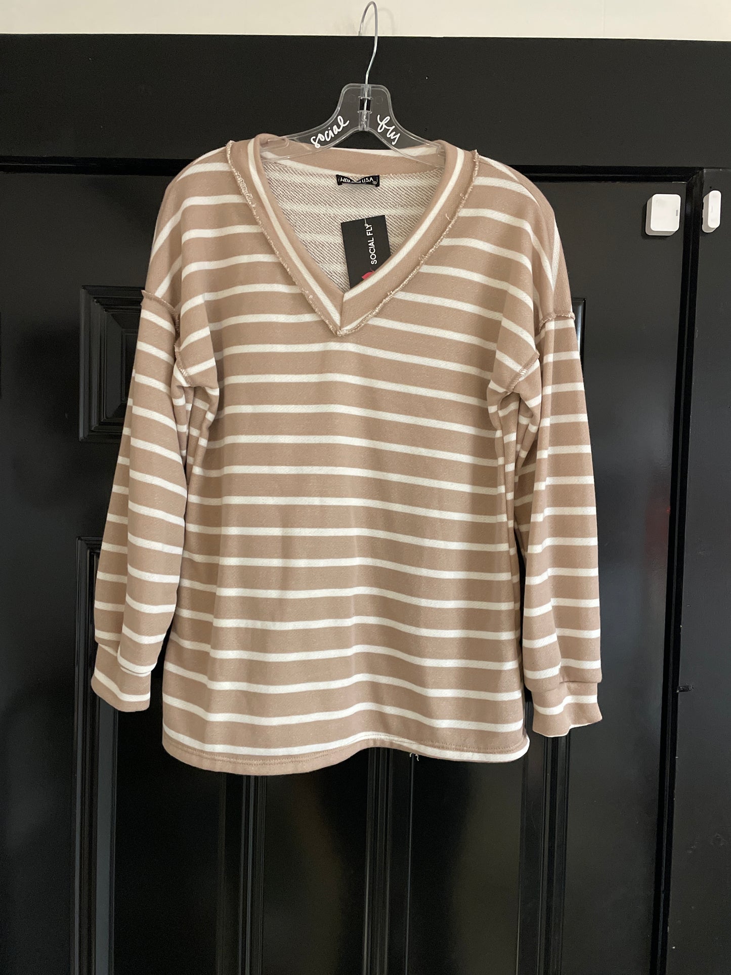 Taupe and Ivory Sweater