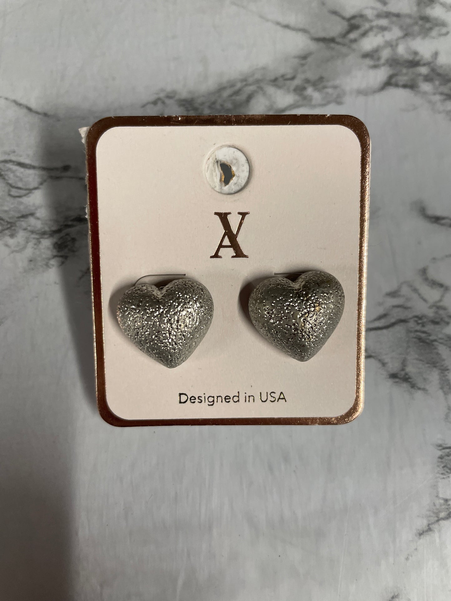 Textured Heart Earrings