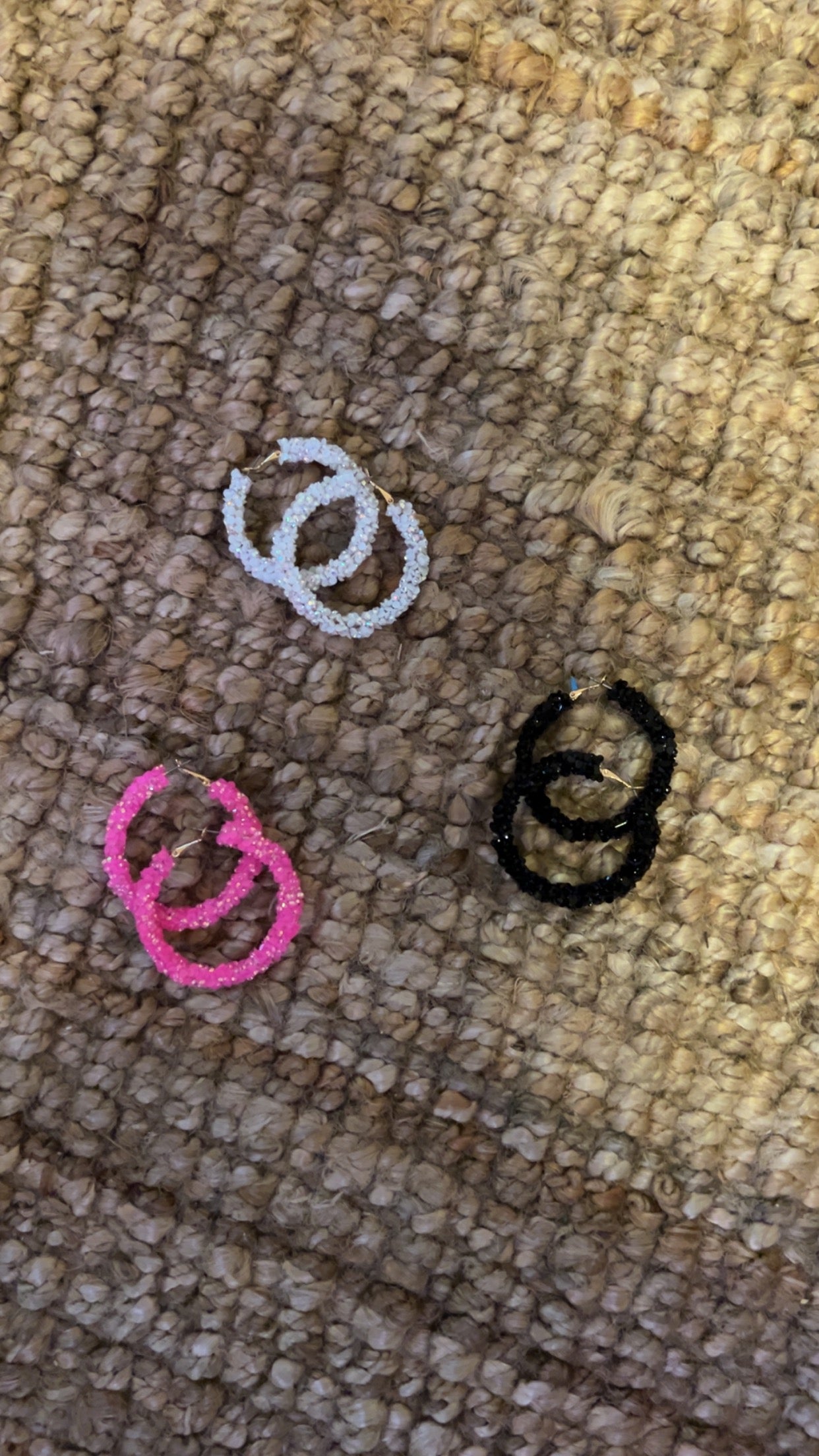 Beaded Hoop Earrings