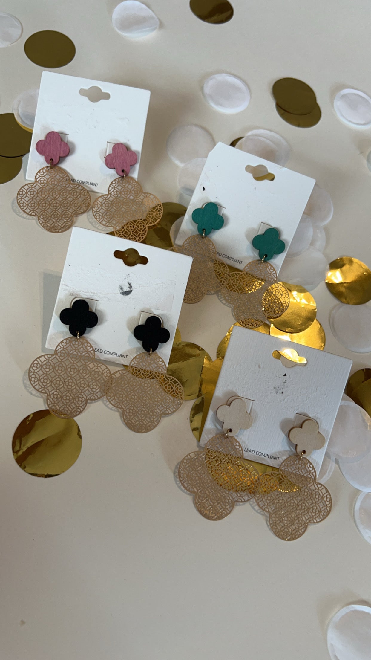 Wood and Mesh Earrings