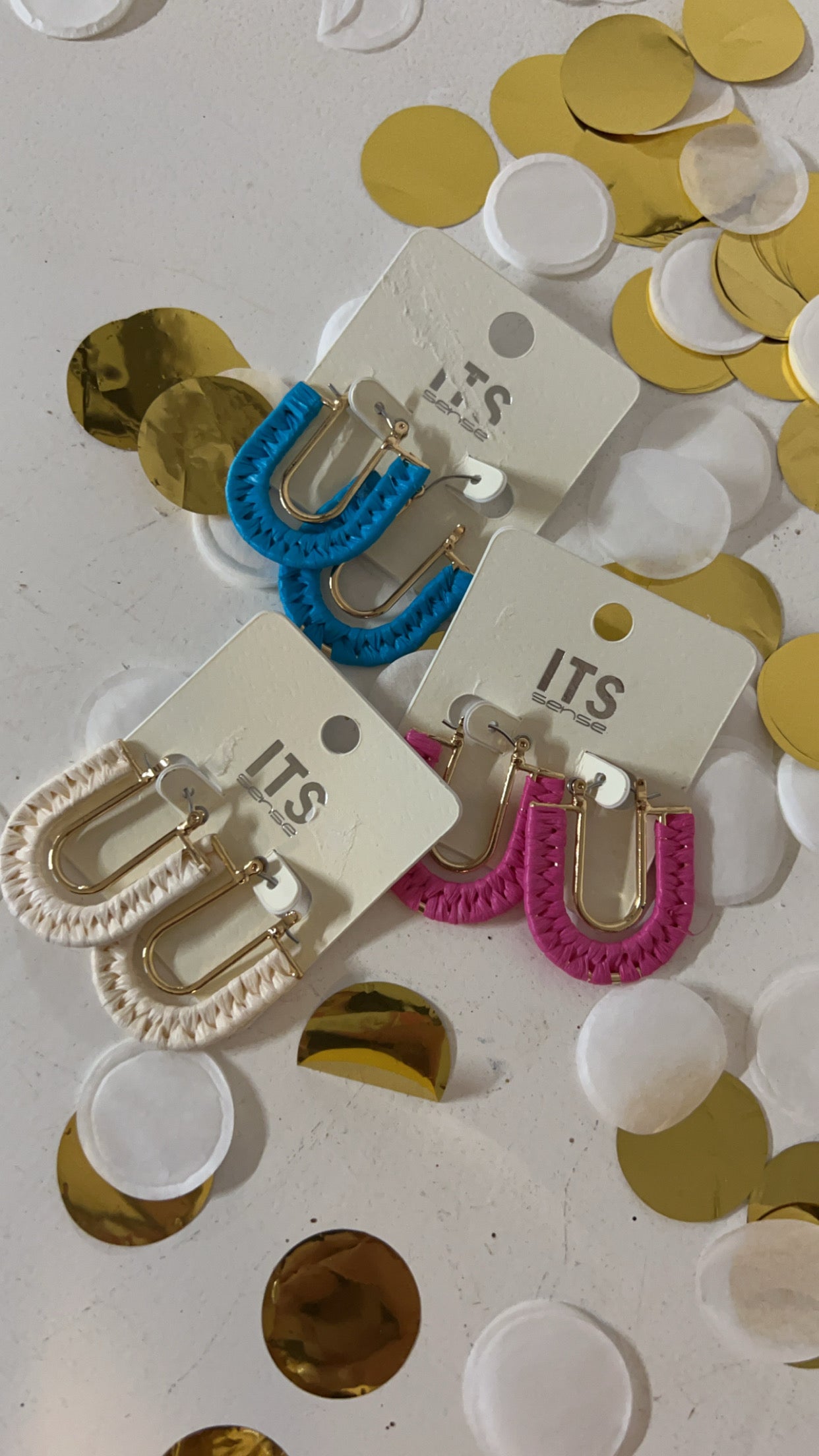 Woven and Gold Earrings