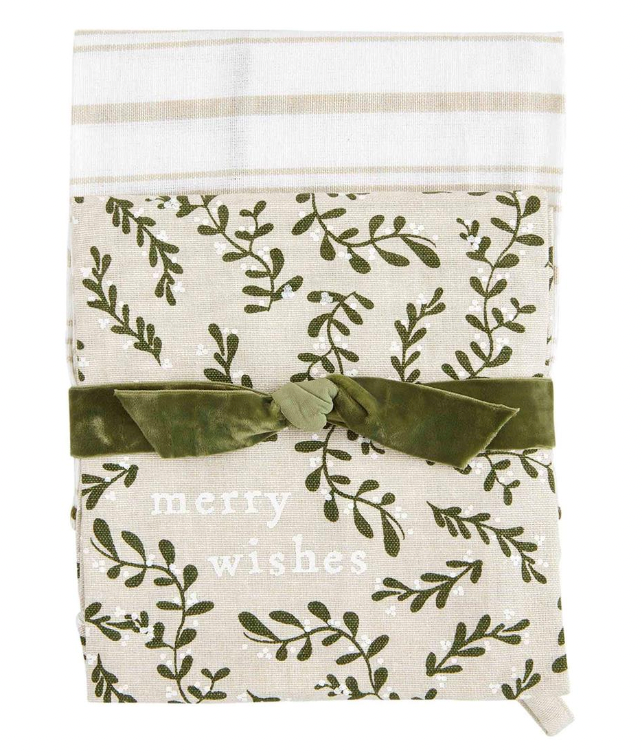 MERRY WHITE XMAS TOWEL SET