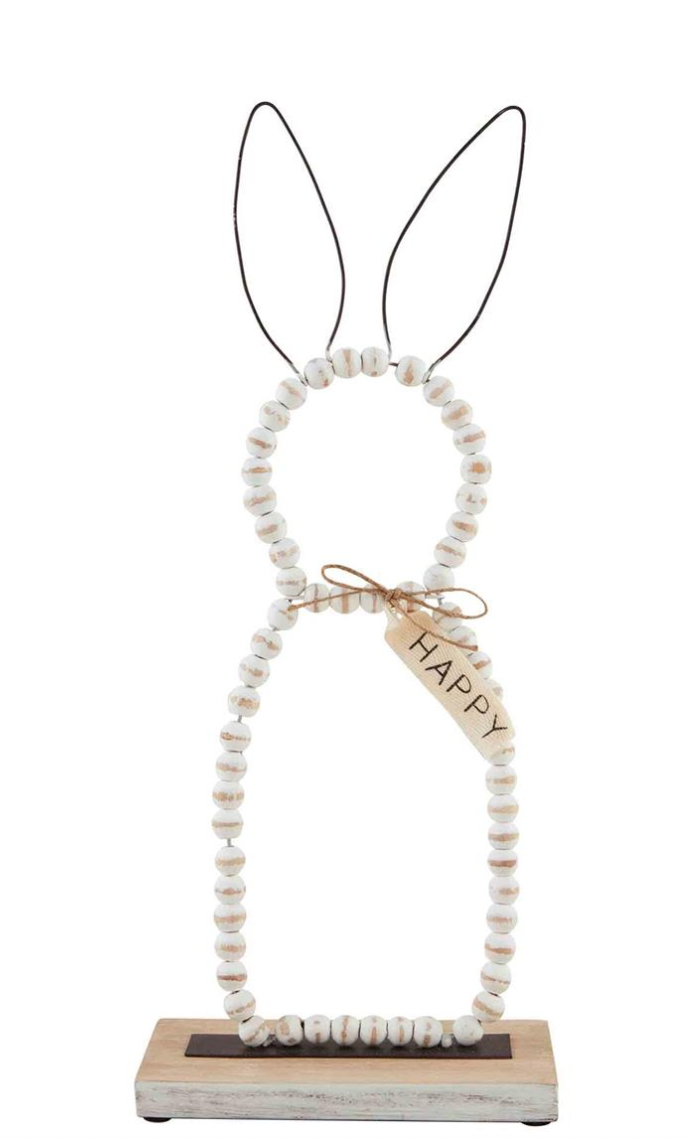 LARGE BEADED BUNNY SITTERS