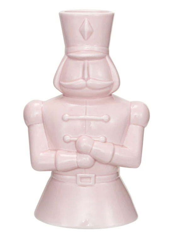 Ceramic Soldier Vase, Pink
