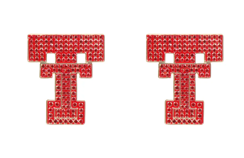Texas Tech Pavé Logo Studs