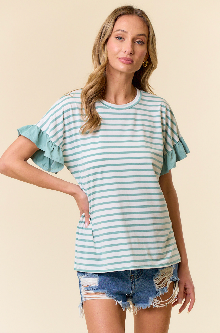 Showing my affection striped tee