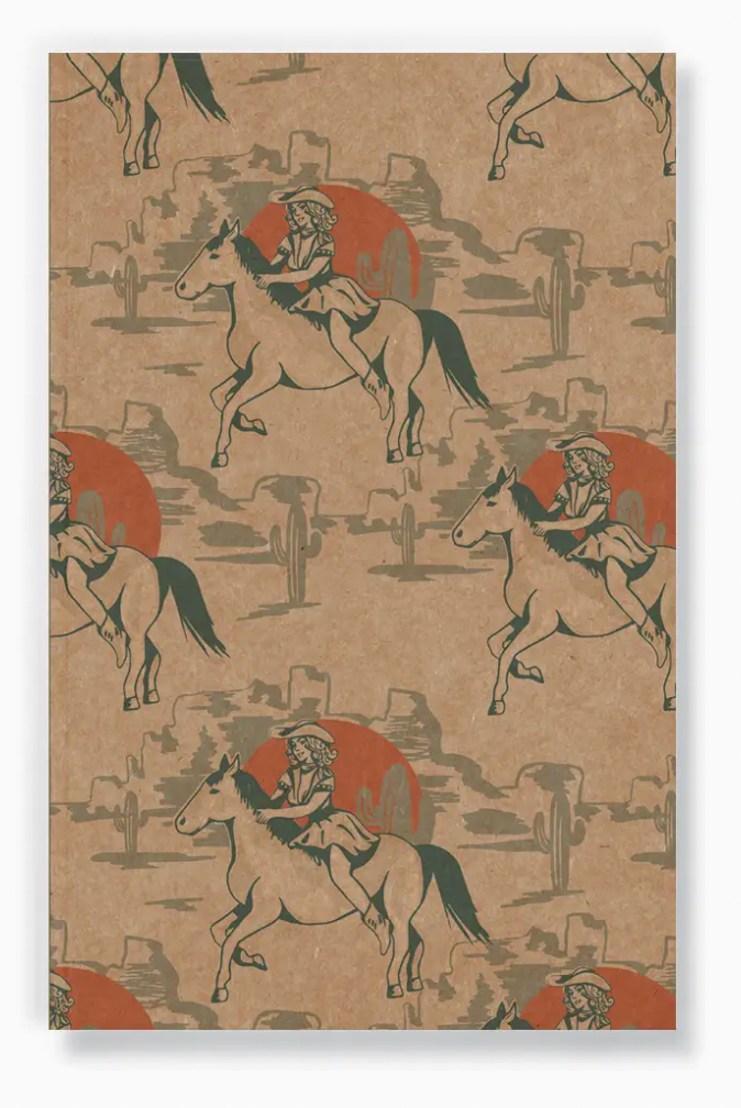 Pretty Cowgirl Kraft Classic Layflat Notebook