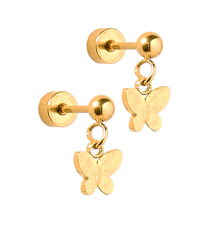 Screwback Stud Earrings - Millie Butterfly