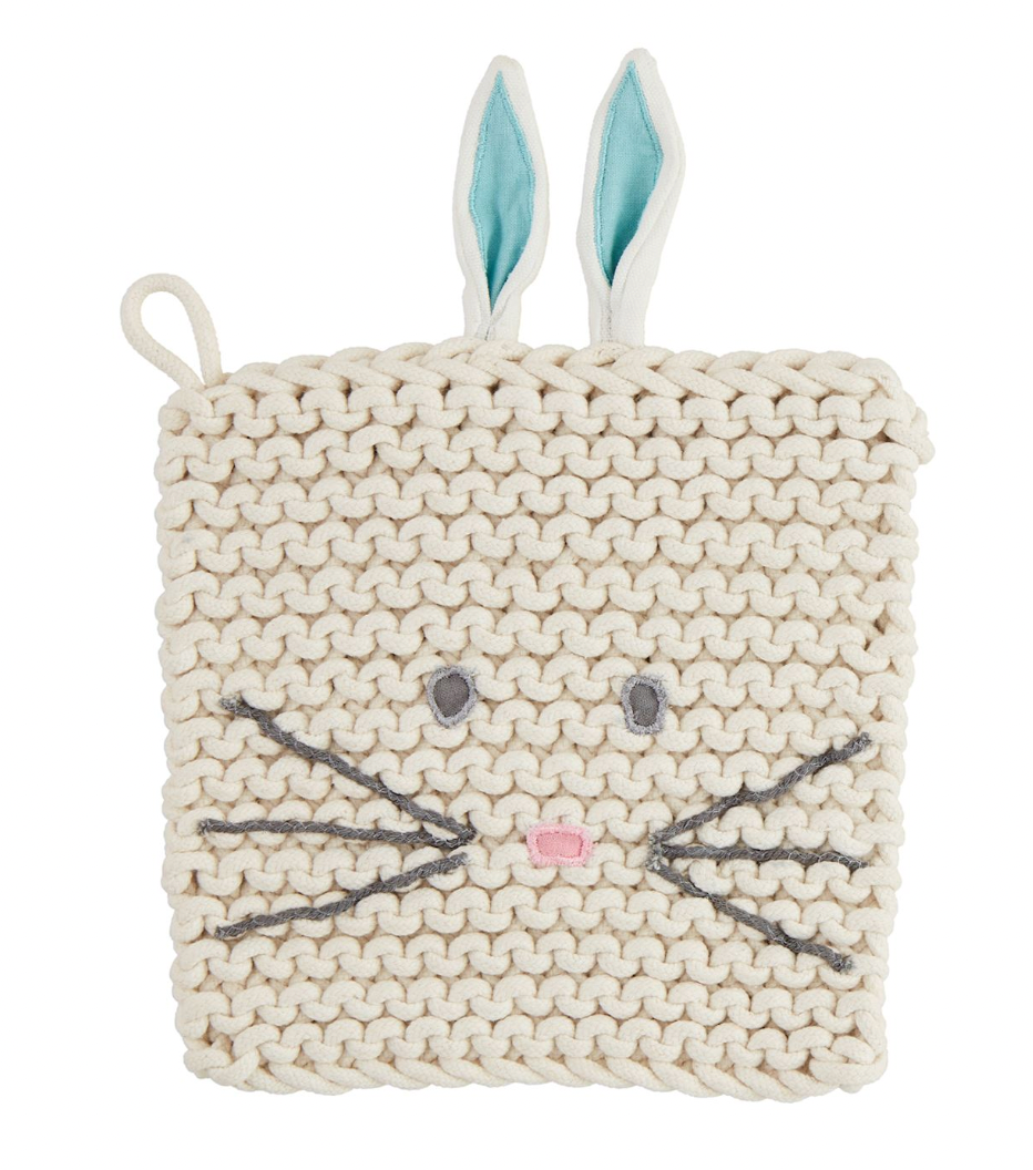 Blue Bunny Crochet Trivet