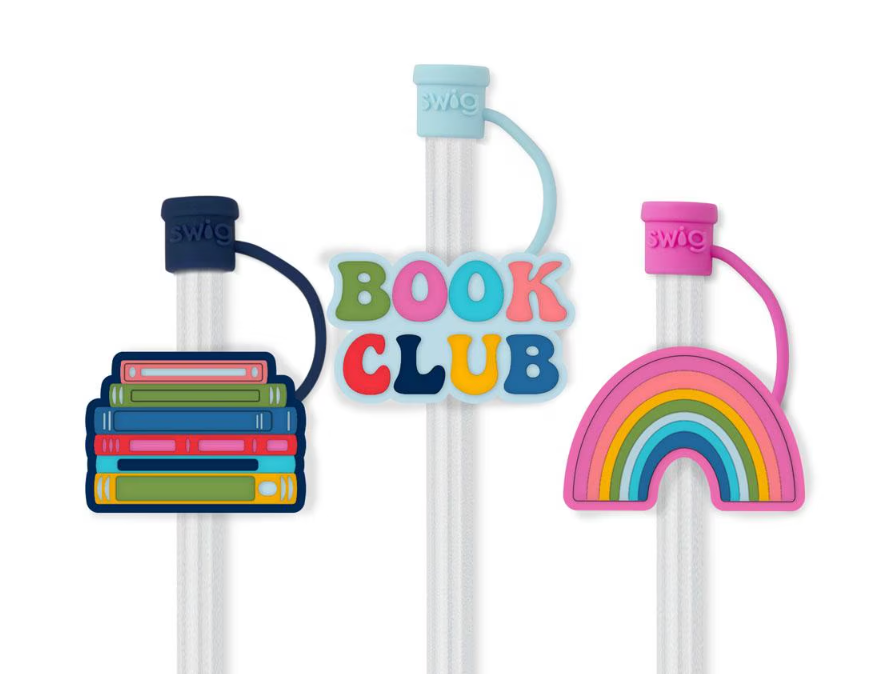 Book Club Straw Topper Set