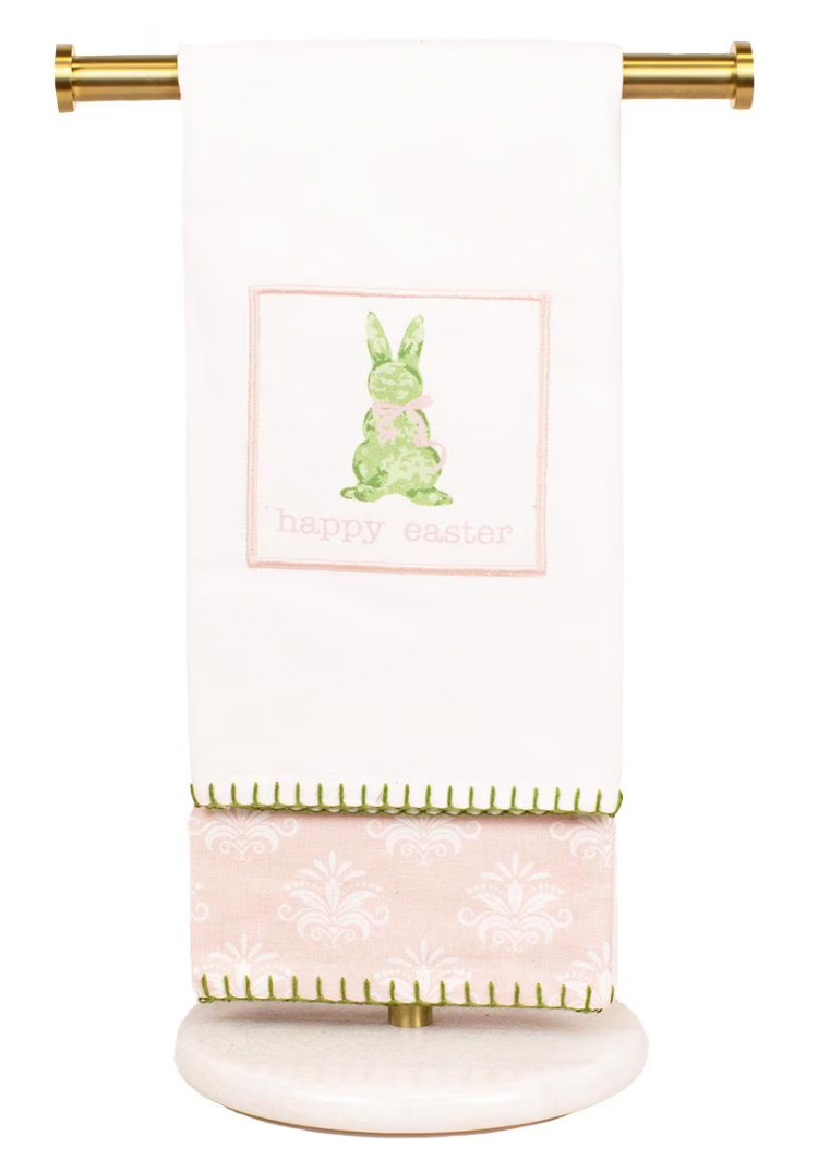 Kiara Boxwood Bunny Hand Towels, Set of 2