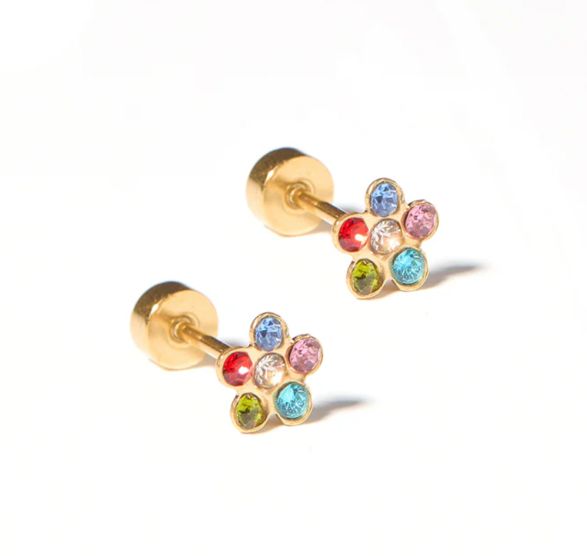 Screwback Stud Earrings - Lyla Multi