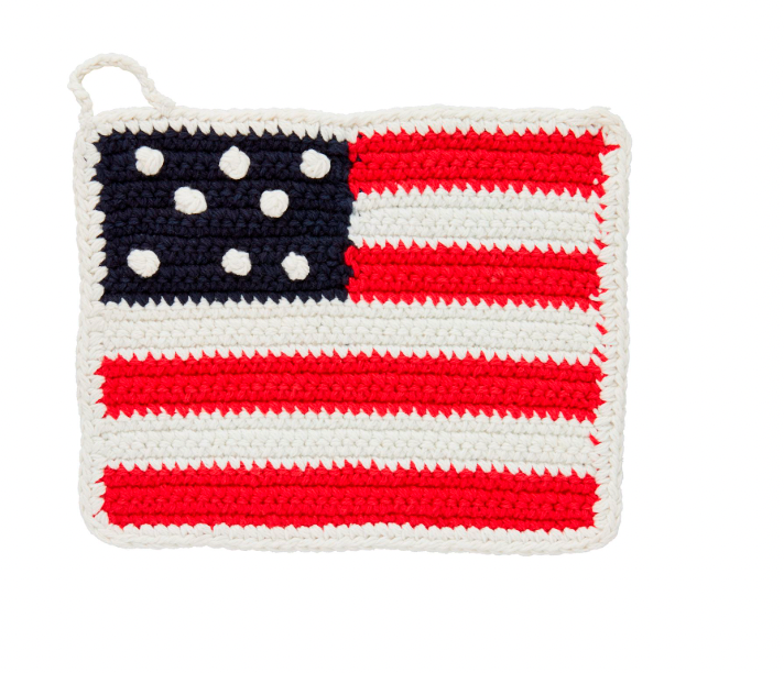 American Flag Pot Holder
