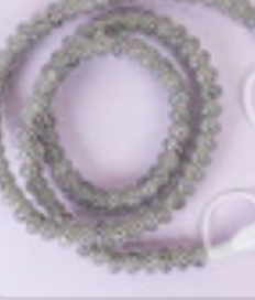 4-in-1 Beaded Charging Cable - Black & White