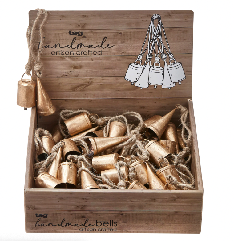 Mini Sleigh Hanging Bell Assortment Gold