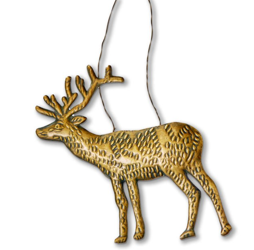 STAG STAMPED METAL ORNAMENT