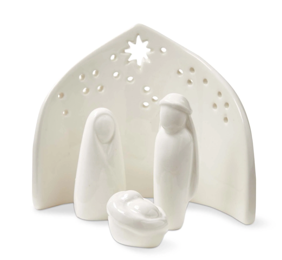 Ceramic Nativity Scene Set Of 4
