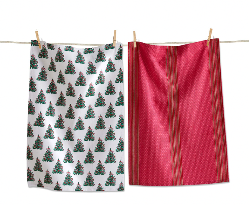 Very Merry Tree Dishtowel Set Of 2