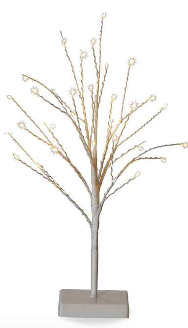 Glint Led Tree Short White