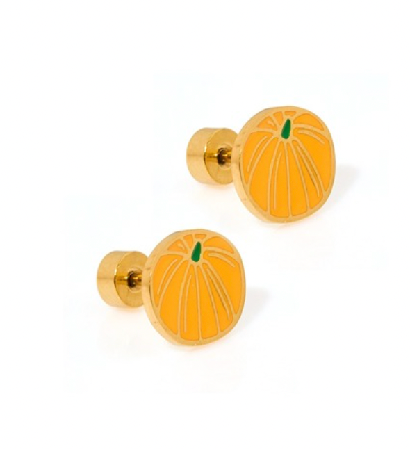 Screwback Stud Earrings - Knox Pumpkin - EDC