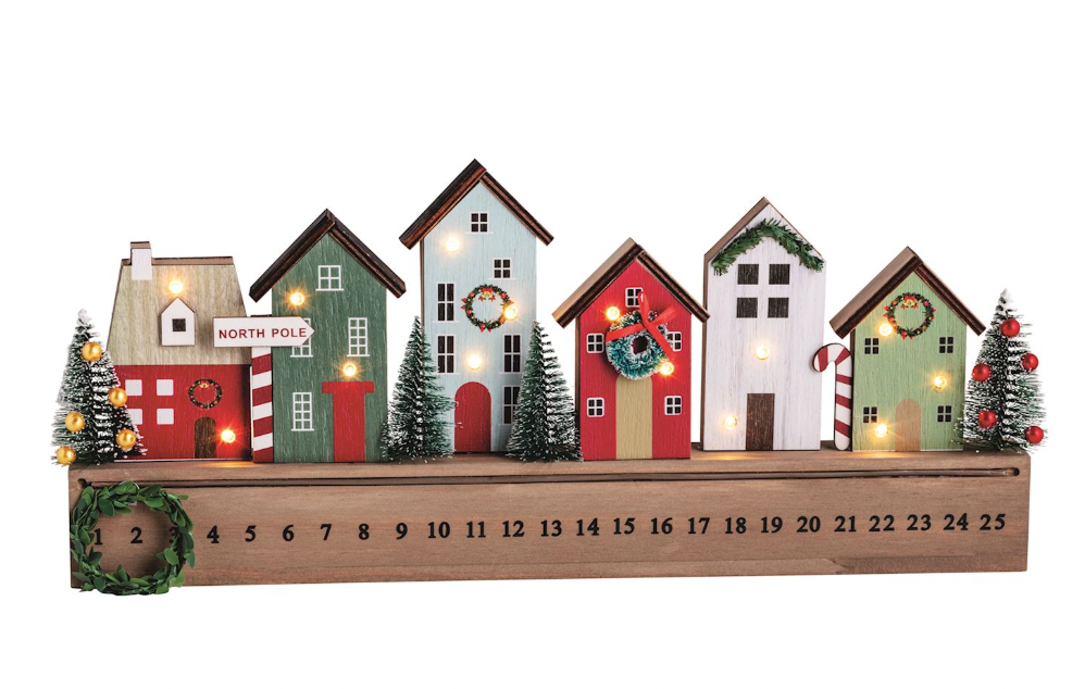 Light-Up Christmas Village Countdown Calendar