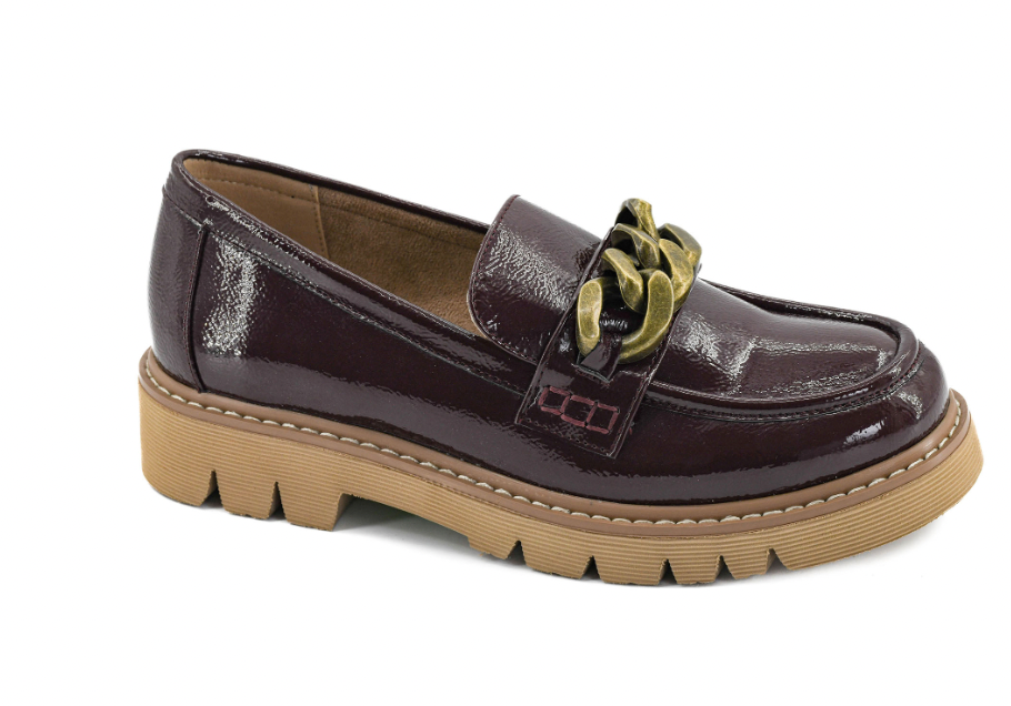 Not Literally Dark Red Crinkle Patent