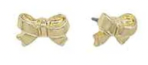 Open Gold Bow and Bow and Stud Earrings