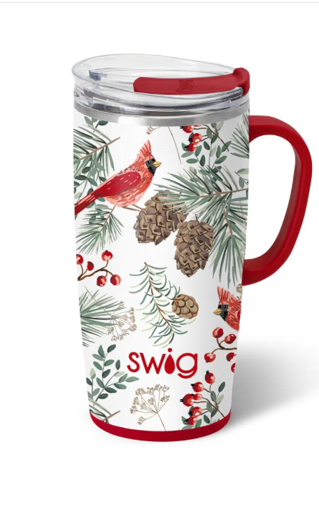 Winter Cardinals Travel Mug 22oz