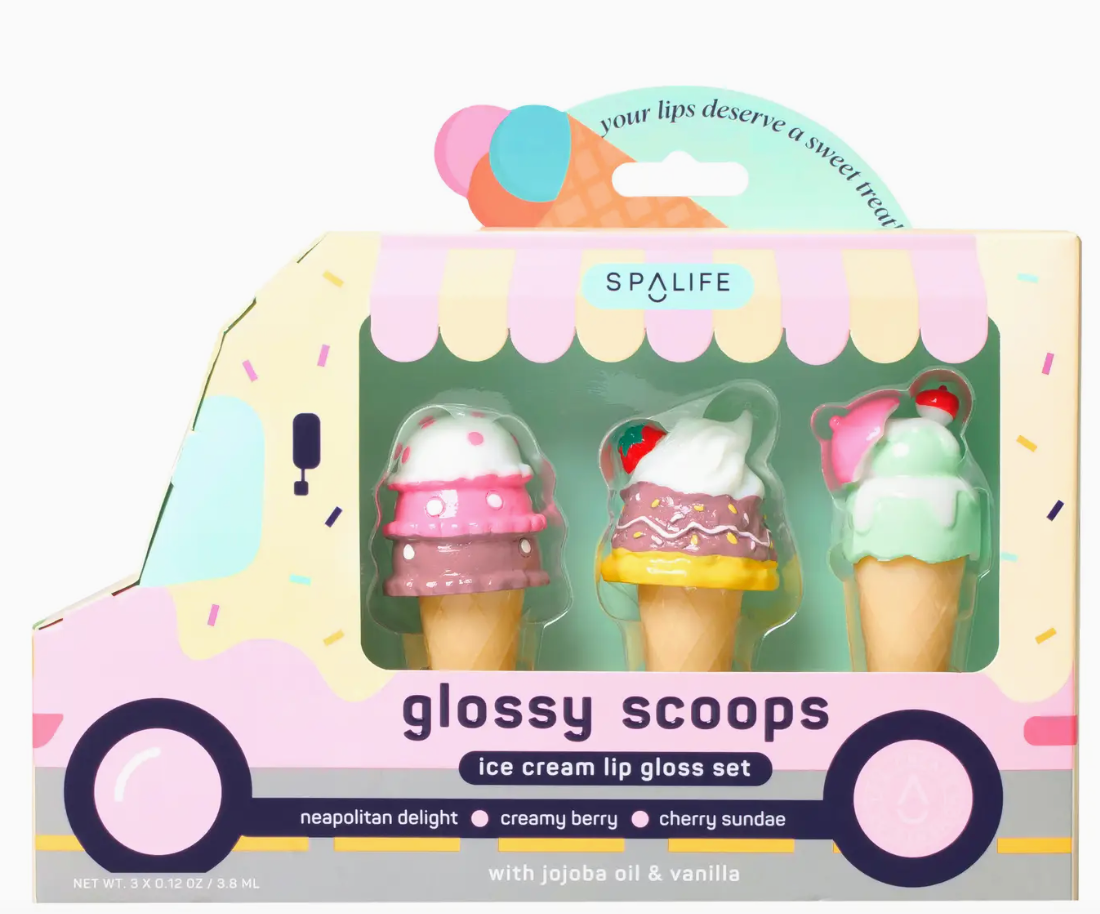 Glossy Scoops Ice Cream Lip Gloss Trio Gift Set