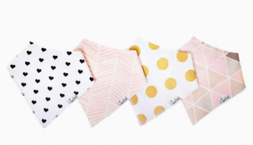 Baby Bandana Bibs - Blush