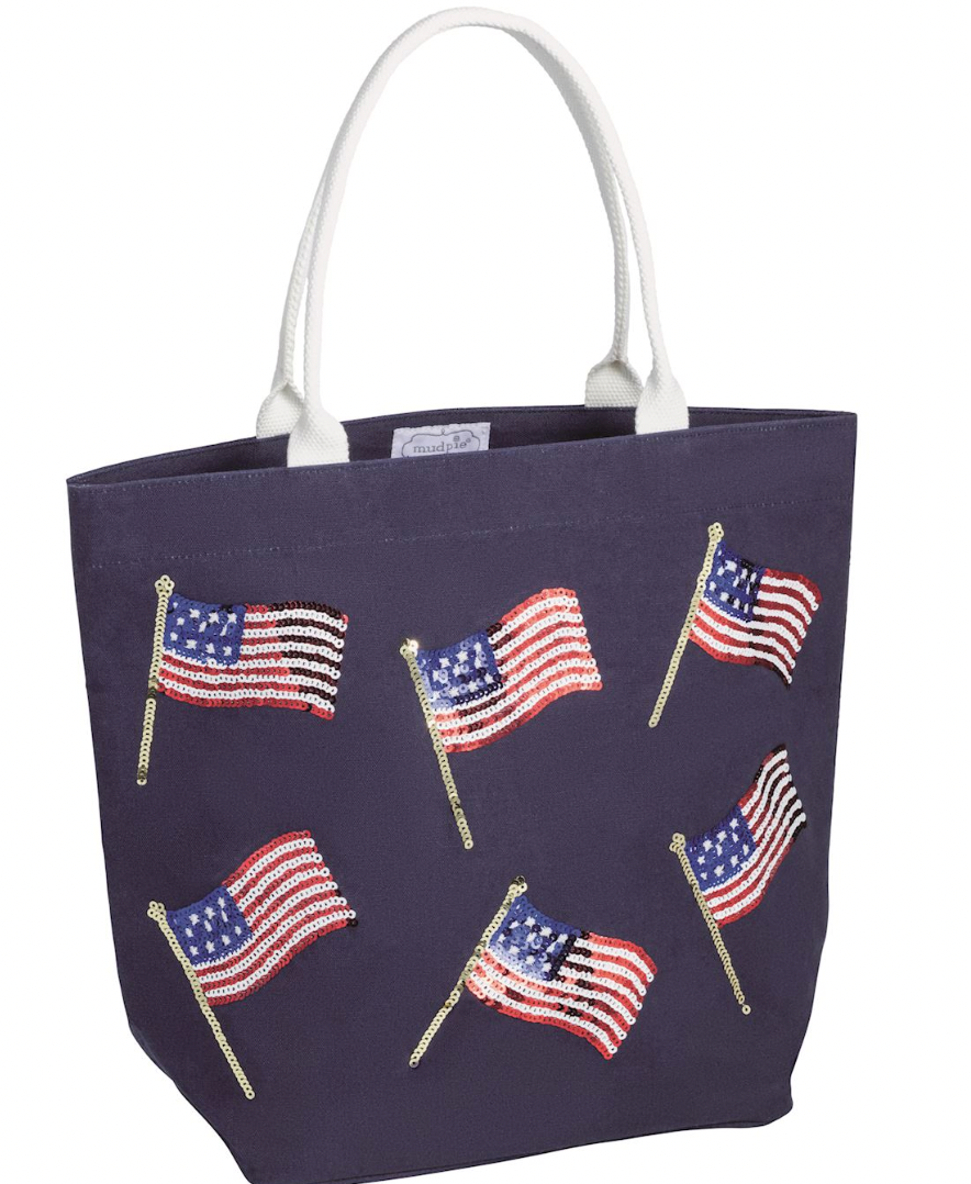 Blue Americana Sparkle Tote