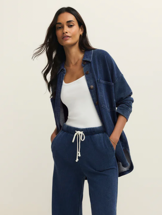 All Day Knit Denim Jacket in Indigo