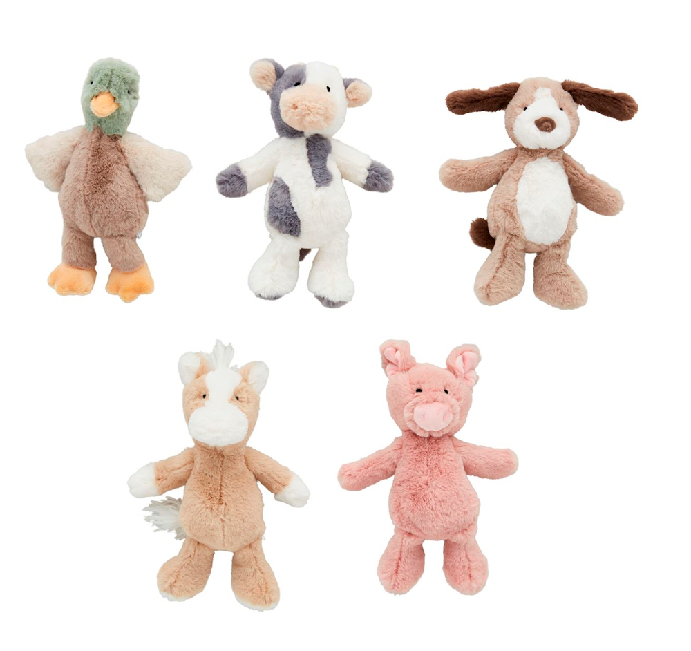 Farm Plush Rattle Pals