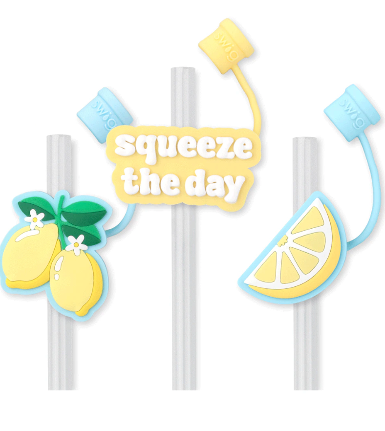 Lemon Meringue Straw Topper Set