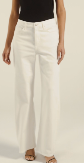 Remi High Rise Denim Bowed Pant