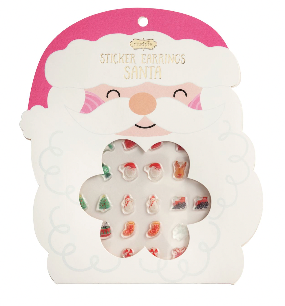Santa Stick-On Earring Set