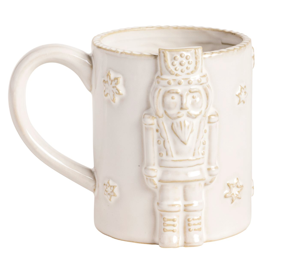 Nutcracker White Christmas Mug