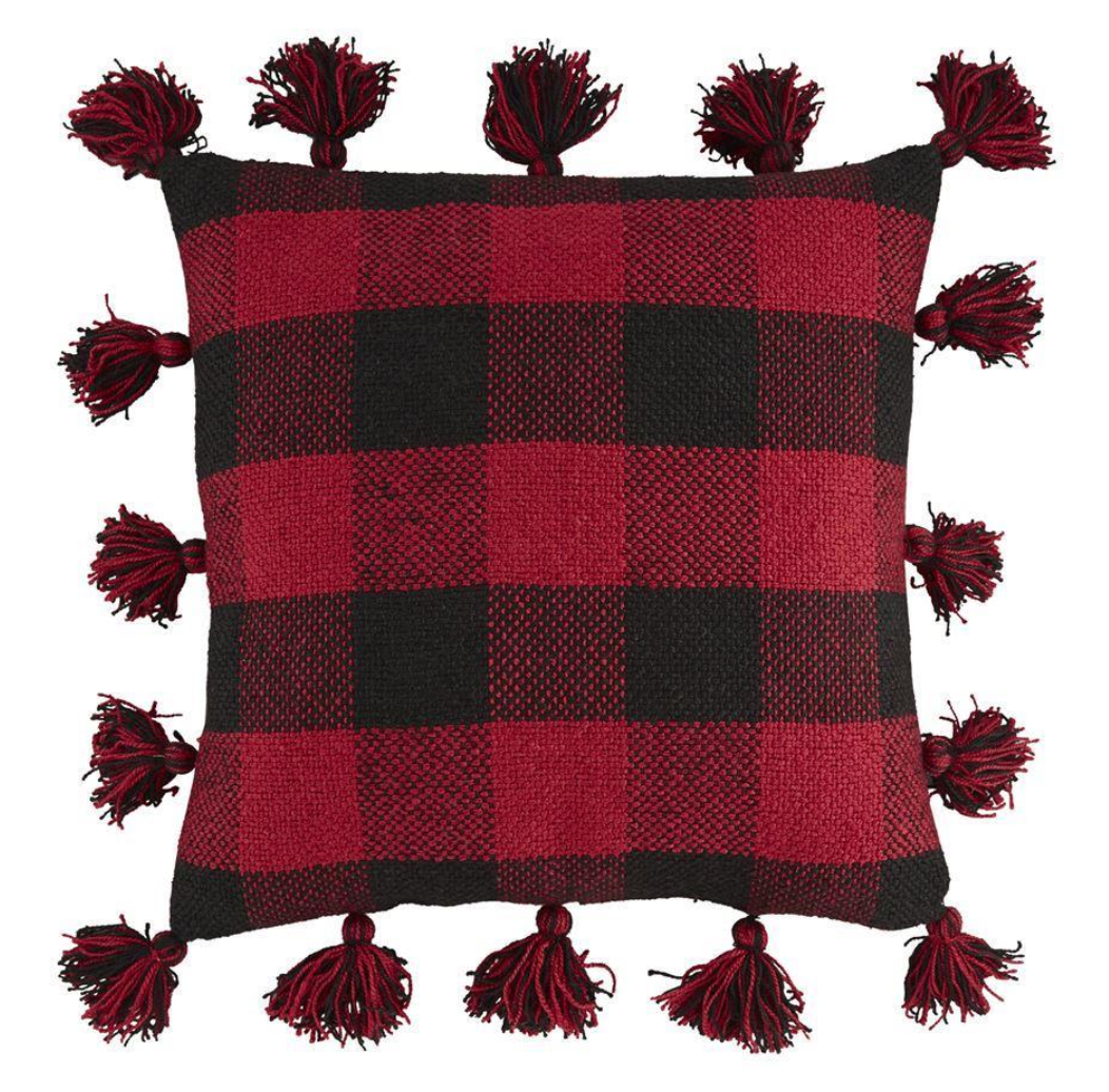 Red Large Buffalo Check Pillow