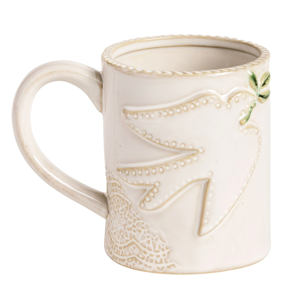 Turtle Dove White Christmas Mug