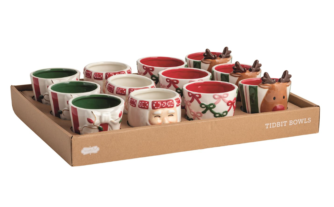 Christmas Bow Tidbit Dishes