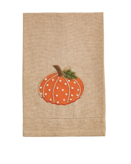 ORANGE PUMP FRENCH KNOT TOWEL