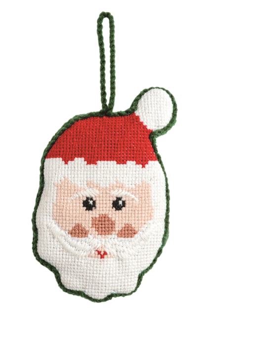 Santa Needlepoint Ornament
