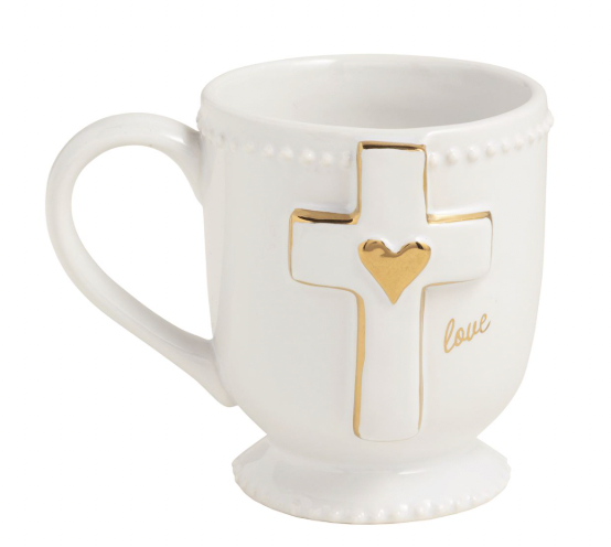 Love Cross Gold Detail Mug