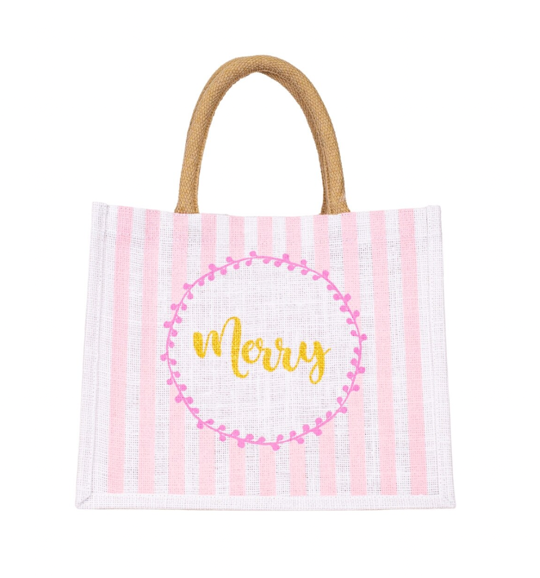 Merry Stripe Gift Tote