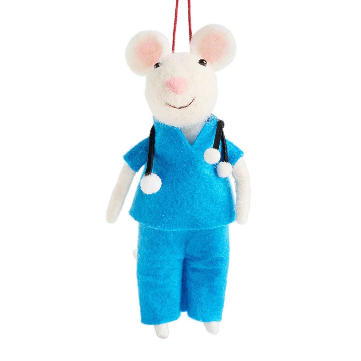 Nurse Honeycomb Mouse Ornament - 5in