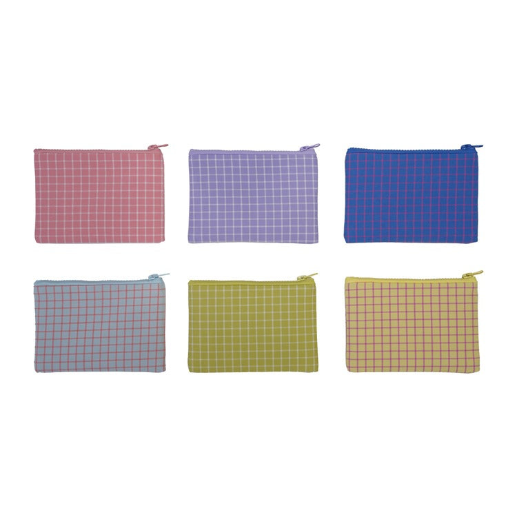 6-1/2"L x 4"W Cotton Zip Pouch