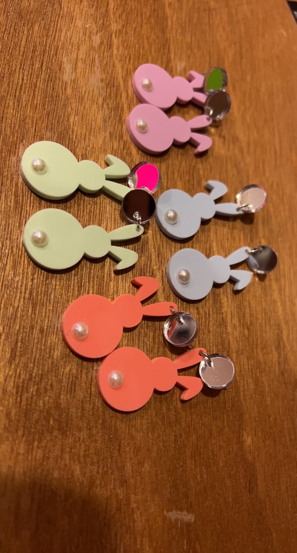Acrylic Bunny Earrings
