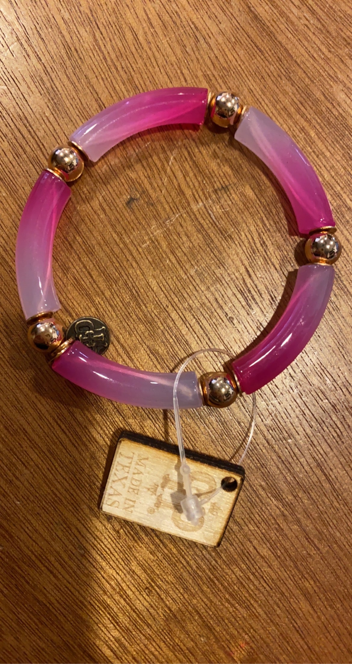 Pink and Clear Bracelet
