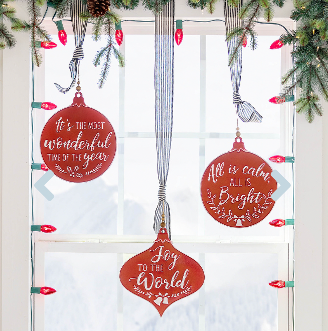 Christmas Ornament Iron Sign