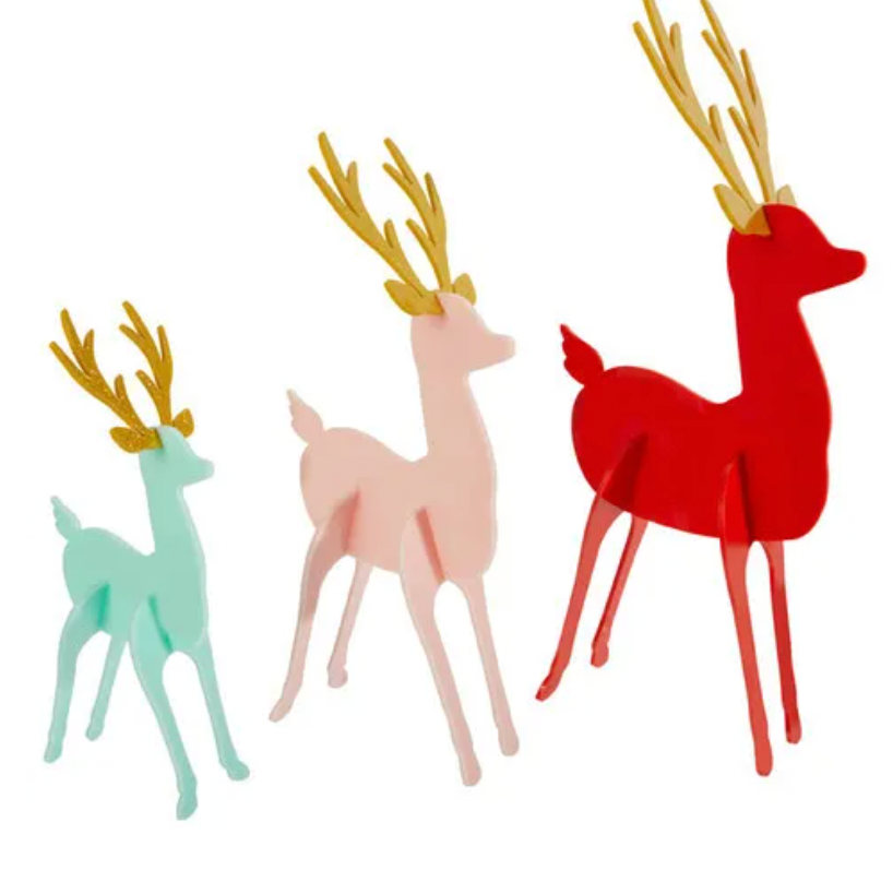 Acrylic Deer 3 Pcs
